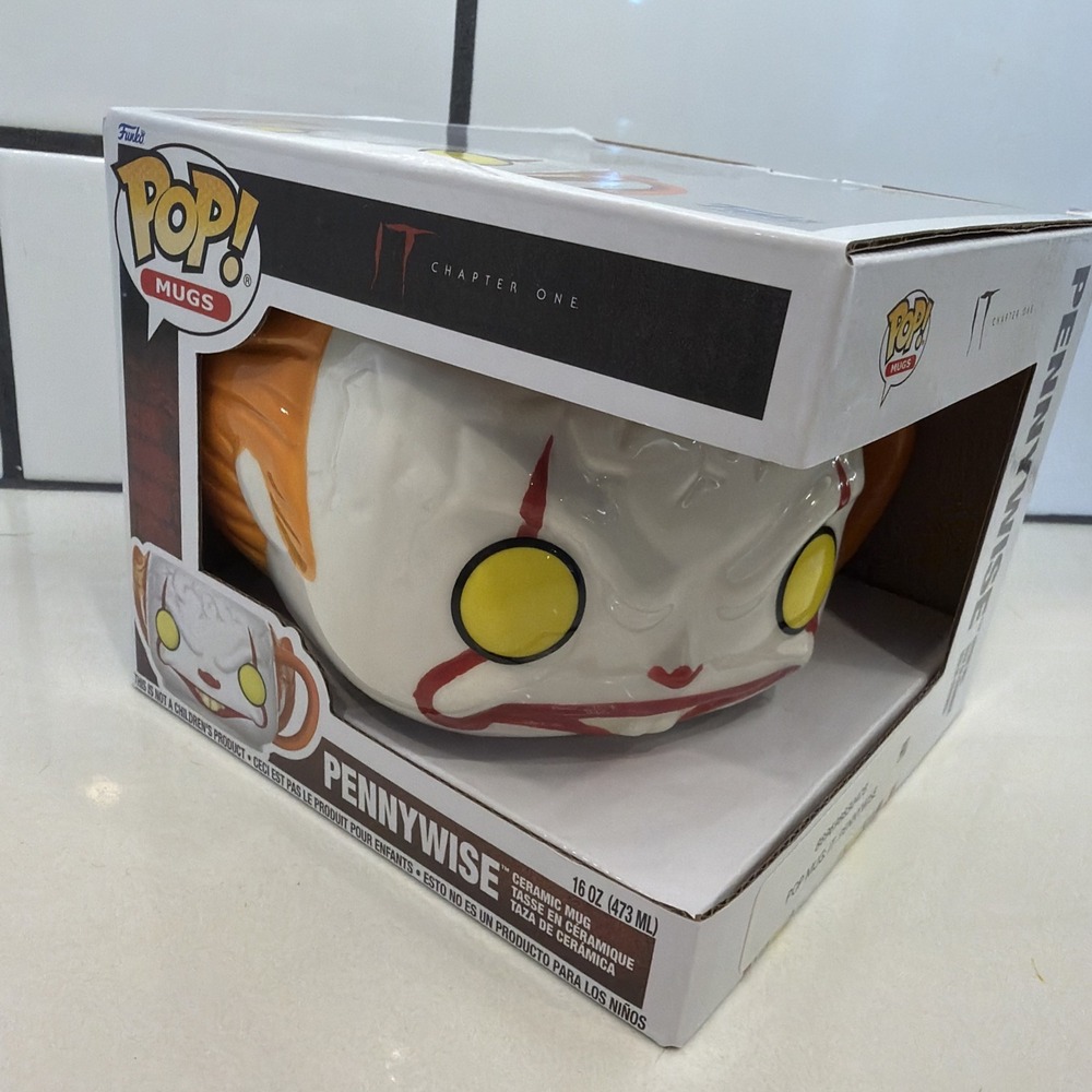 NEW! Funko Pop! Mugs IT Pennywise Figural Ceramic Mug 16 oz, Multicolor, Handle